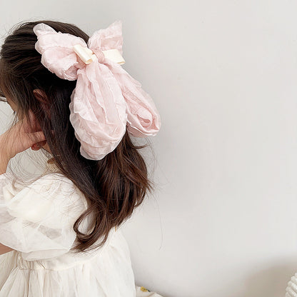 Big Lace Hair Bow Clip for Girls