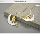 “Home on the Moon” Drop Earrings