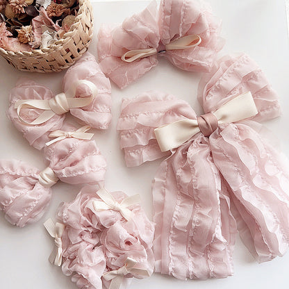 Big Lace Hair Bow Clip for Girls