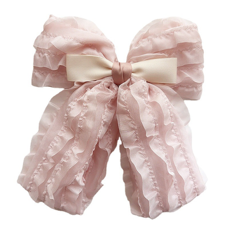 Big Lace Hair Bow Clip for Girls