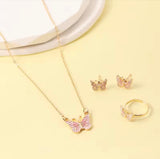 Butterfly Necklace & Earrings Set