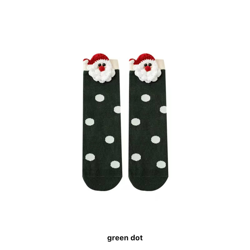 Holiday Socks with Cute Pom-Poms