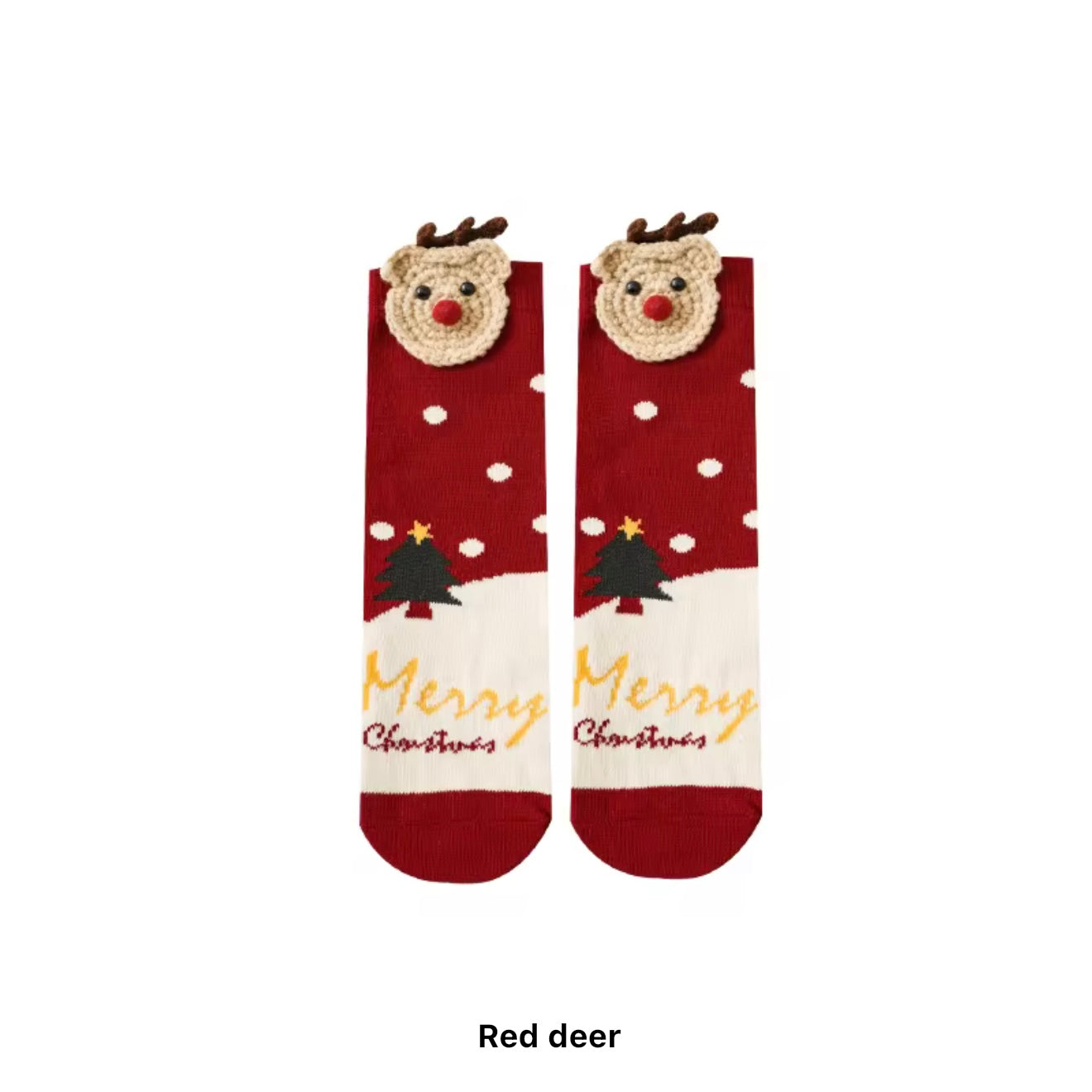 Holiday Socks with Cute Pom-Poms