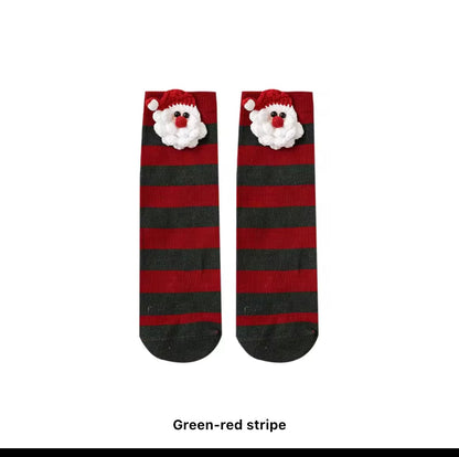 Holiday Socks with Cute Pom-Poms