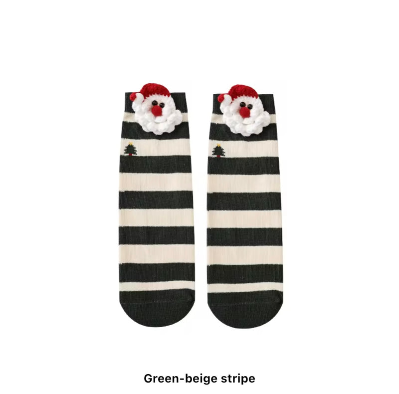 Holiday Socks with Cute Pom-Poms