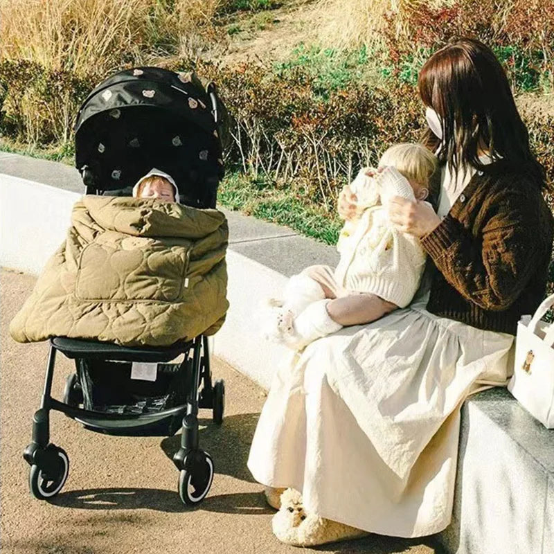 Baby Cape Decke mit Kapuze und Cartoon Bär