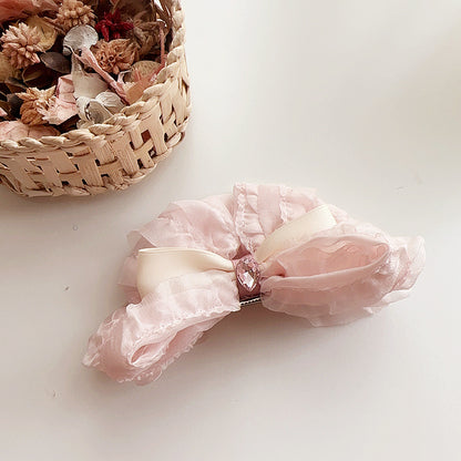 Big Lace Hair Bow Clip for Girls