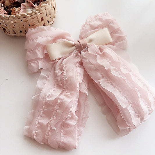 Big Lace Hair Bow Clip for Girls