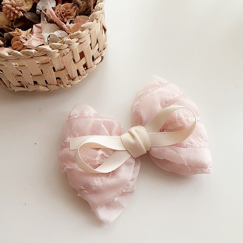Big Lace Hair Bow Clip for Girls